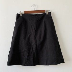 Betabrand Black Ponte Skort Skirt A-Line Women's Medium